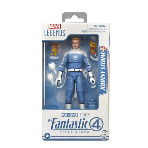 Figura de Johnny Storm de los Cuatro Fantásticos de Hasbro Marvel, 15 cm
