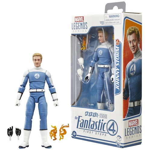 Figura de Johnny Storm de los Cuatro Fantásticos de Hasbro Marvel, 15 cm