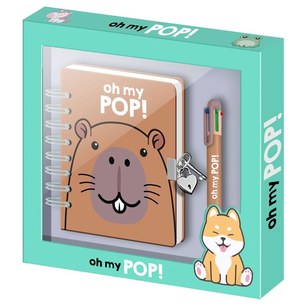 Karactermania Diario + Caneta Capibara Oh My Pop!