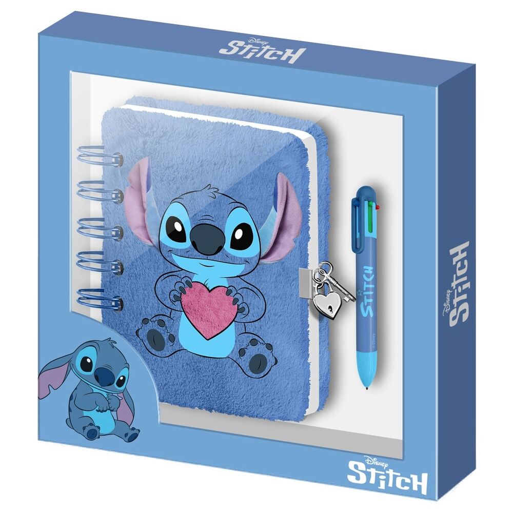 Karactermania Diario peluche + bolígrafo Stitch Disney