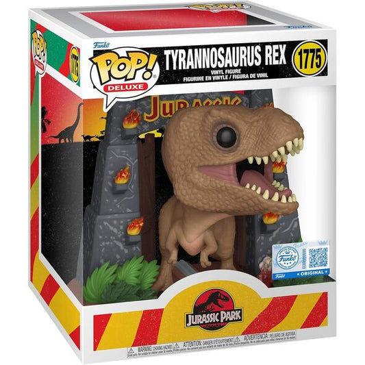 Funko POP! Deluxe Movies Jurassic Park Tyrannosaurus Rex con Gates #1775 Exclusivo