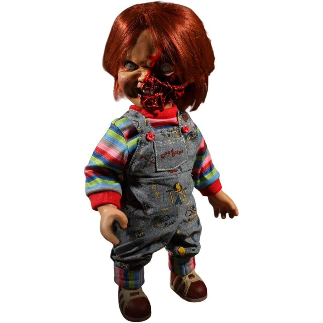 Figura Mezco Toyz Chucky Childs Play 3 Chucky Pizza Face Talking 38cm