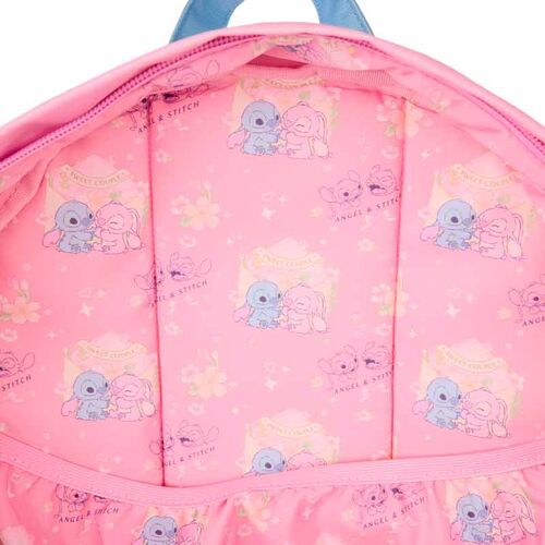 Loungefly Mochila Disney Stitch - Stitch & Angel nylon 43cm
