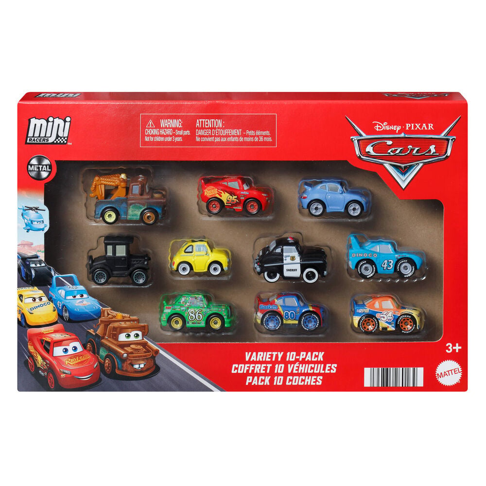Mattel Blister 10 mini Carros Cars Disney Pixar