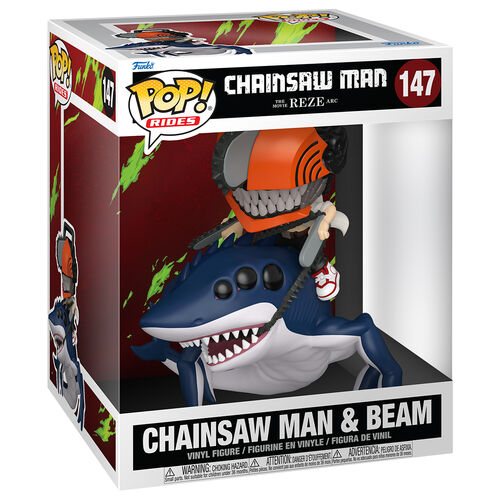 Funko POP! Rides Animation Chainsaw Man The Movie Reze Arc Chainsaw Man & Beam #147