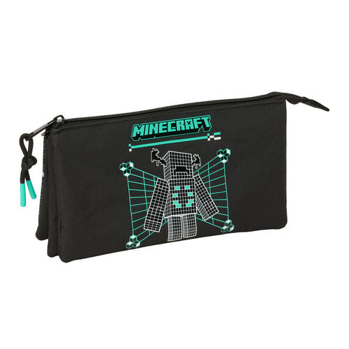 Safta Estojo Porta-tudo Screen Minecraft triplo