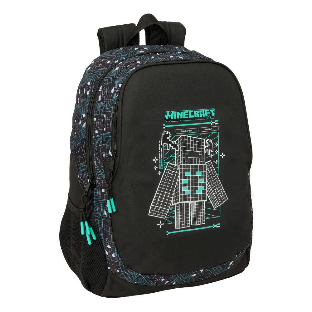 Safta Mochila Screen Minecraft 44cm Adaptável