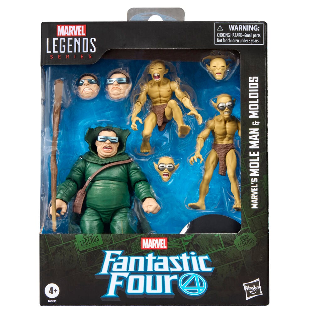 Hasbro Conjunto 3 Figuras Marvel's Mole Man & Molóides Marvel Fantastic Four 15cm