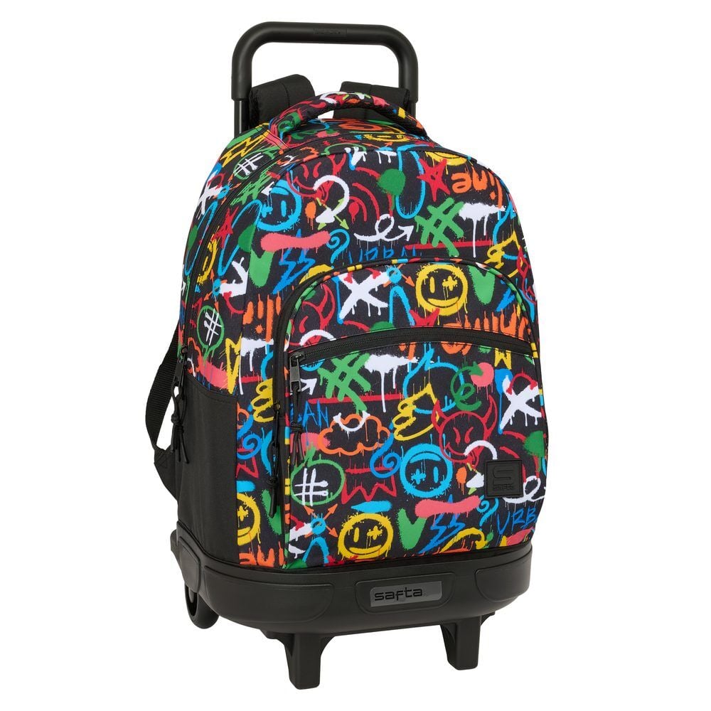 Safta Mochila Trolley Compact Extraible Colors Graffiti 42cm