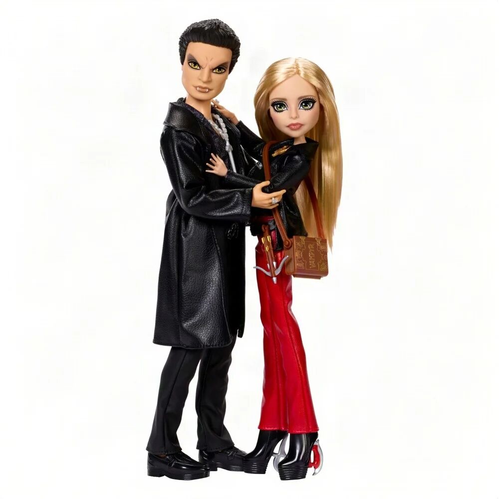 Mattel Conjunto 2 Bonecos Buffy & Angel Buffy Caçadora de Vampiros Monster High Skullector