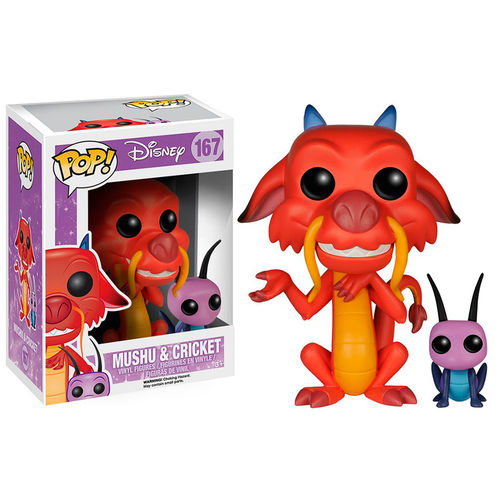 Figuras Funko POP! Disney Mulán, Mushu y Cricket n.° 167