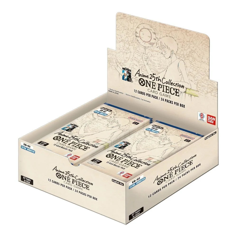 One Piece Trading Card Game EB-02 Anime 25th Collection Booster Display Box (24 Boosters) Inglês