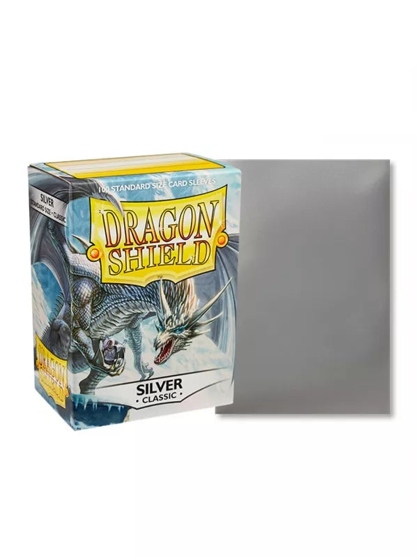 Fundas de Escudo de Dragón Estándar Clásicas Plateadas (100 Unidades)
