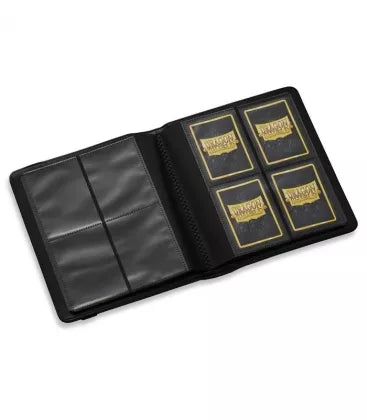 Portafolio de códice de 4 tarjetas de bolsillo Dragon Shield negro