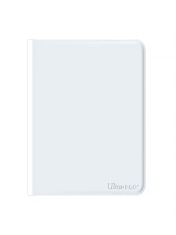 Carpeta Ultra Pro de 4 bolsillos con cremallera blanca
