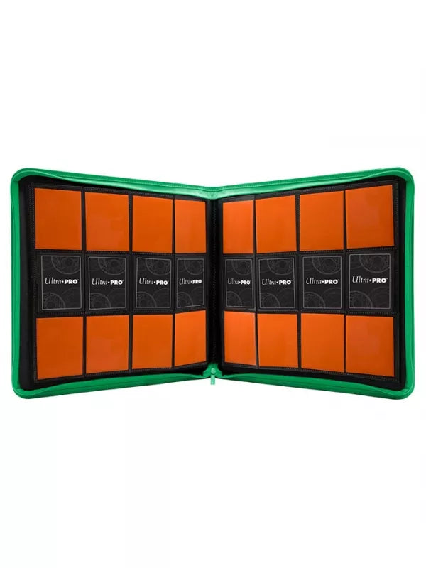 Ultra Pro 12 Pocket Pro Binder Vivid Zipper Verde