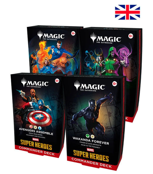 Magic The Gathering Commander Display Marvel Super Heroes (4 Decks) Inglês