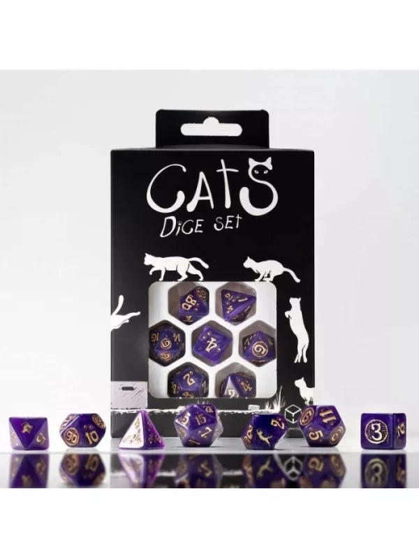 Q workshop cats Dice Set Purrito