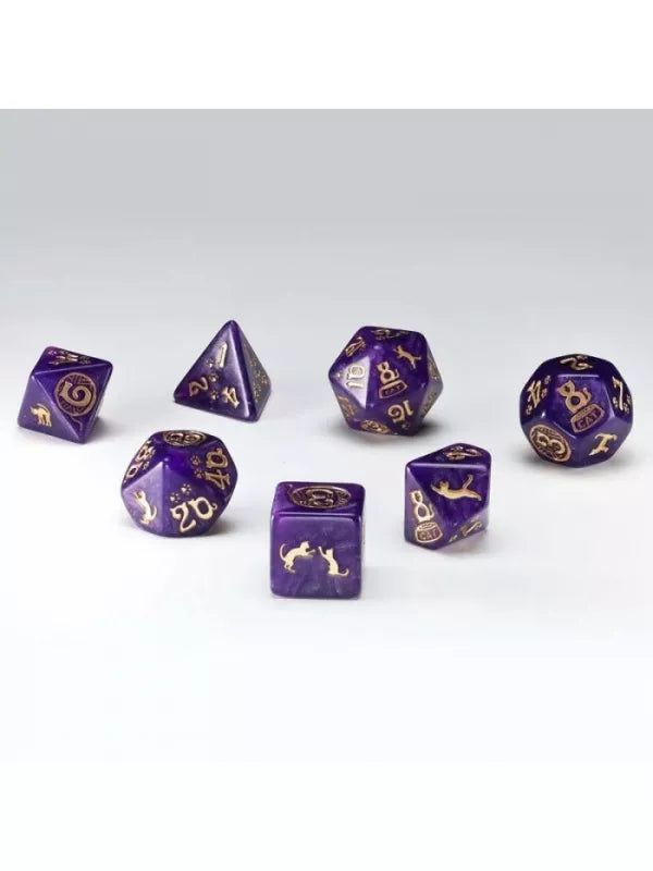Q workshop cats Dice Set Purrito
