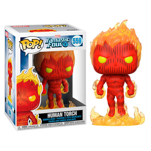 Funko Pop! Marvel Los Cuatro Fantásticos Antorcha Humana n.° 559