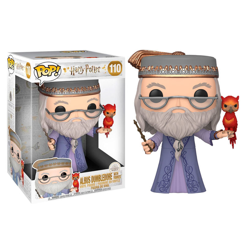 Funko POP! Harry Potter Albus Dumbledore W/ Fawkes 10" #110 (Jumbo Sized POP!)