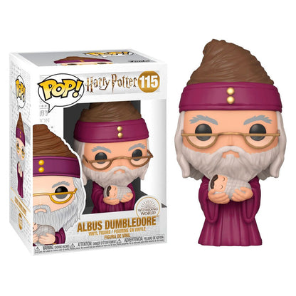 ¡Funko POP! Películas Harry Potter Dumbledore con el bebé Harry #115