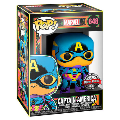 Funko Pop! Marvel Captain America Black Light Exclusive #648