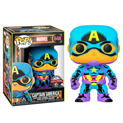 Funko Pop! Marvel Captain America Black Light Exclusive #648