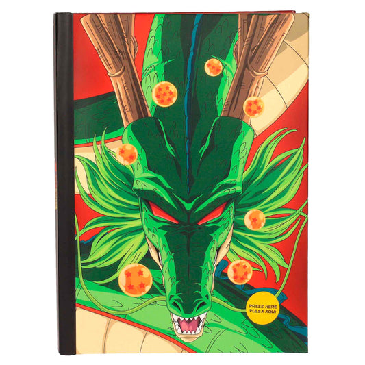 SD Toys Caderno A5 Shenron Dragon Ball Luz