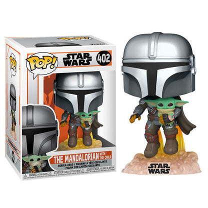 Funko POP! Television Star Wars The Mandalorian Mando Flying with Jet Pack #402