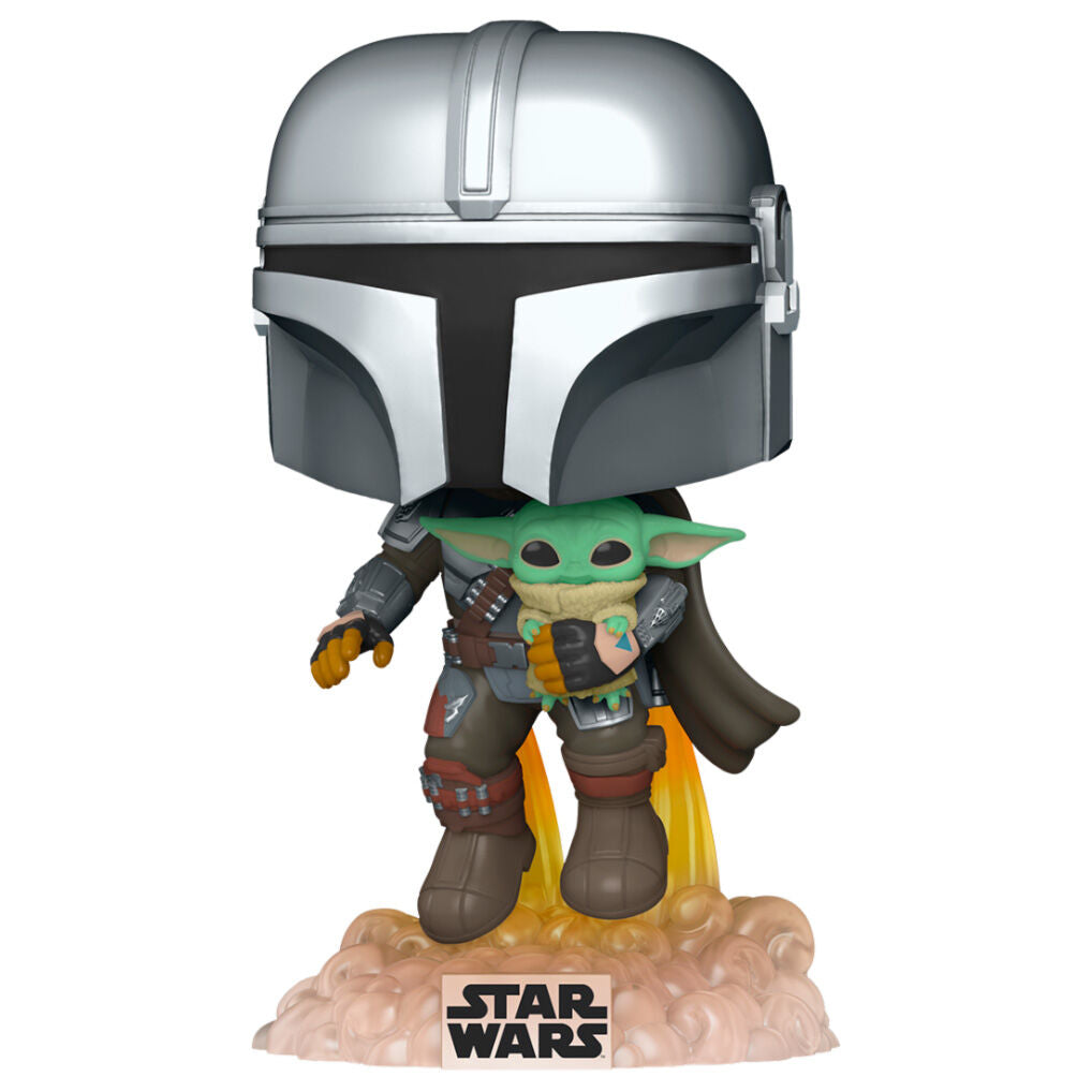 Funko POP! Television Star Wars The Mandalorian Mando Flying with Jet Pack #402