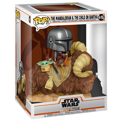 Figuras Funko POP! de Star Wars: El Mandaloriano y El Niño en Bantha n.° 416