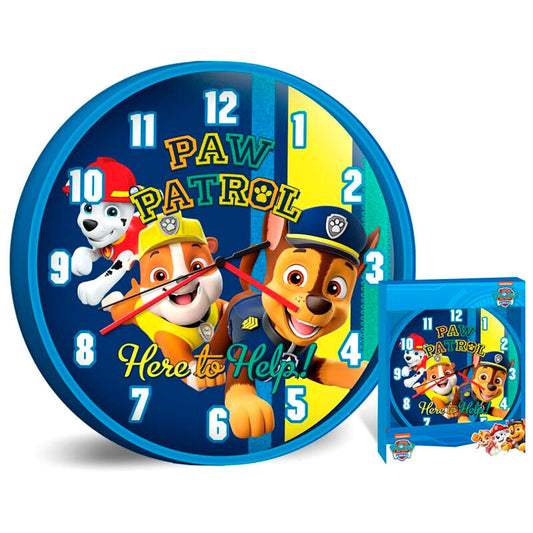 Reloj de pared de la Patrulla Canina con licencia para niños