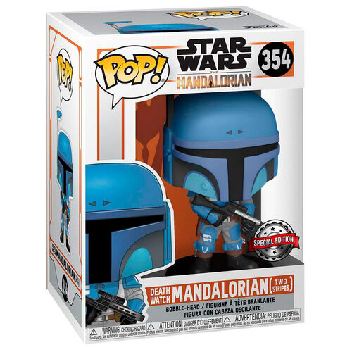 Funko POP! Television Star Wars Mandalorian Death Watch Mandalorian Two Stripes Exclusive #354