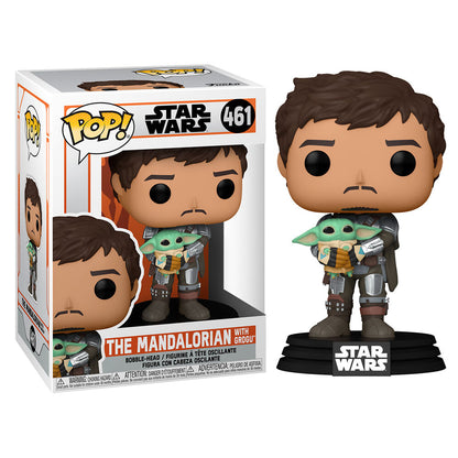 Funko POP! Television Star Wars Mandalorian Mando Holding Child #461