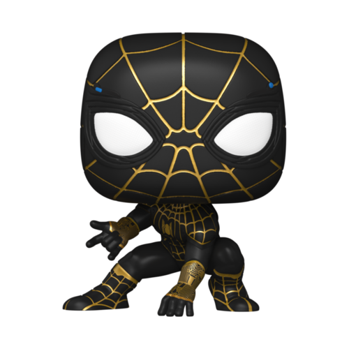 ¡Funko Pop! Marvel Spiderman No Way Home Spiderman Traje negro y dorado #911