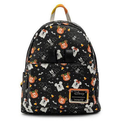 Mochila + Bandolete Loungefly Disney Mickey and minnie Spooky Halloween Backpack + headband set 27cm