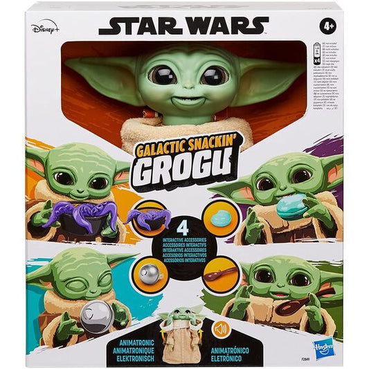 Figura electrónica animatrónica de Baby Yoda El Niño de Star Wars Mandalorian de Hasbro