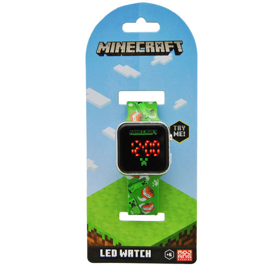 Reloj LED de Minecraft con licencia para niños