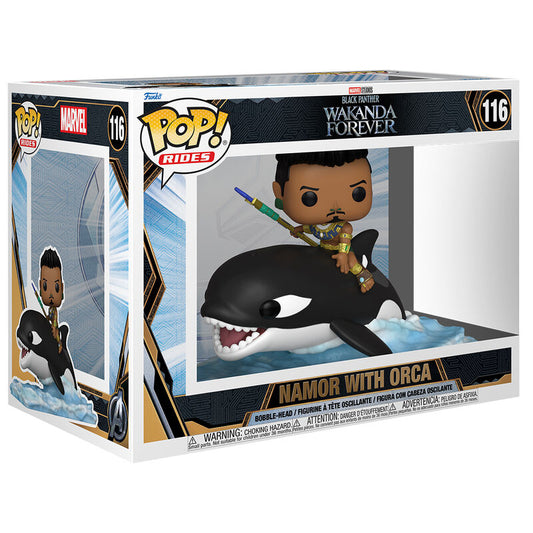 Funko Pop! Marvel Black Panther Wakanda Forever Namor with Orca #116