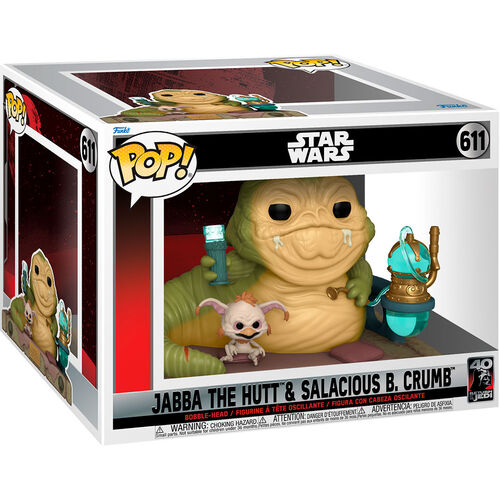 Funko POP! Movie Star Wars 40th Jabba The Hutt & Salacious B Crumb #611