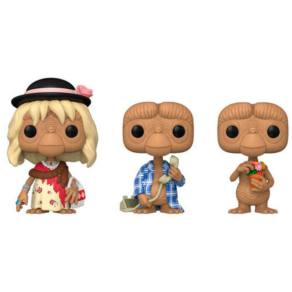 Funko POP! Movies E.T. The Extra-Terrestrial E.T. In Disguise / E.T. In Robe / E.T. With Flowers 3 Pack