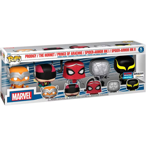 Funko POP! Marvel Prodigy / The Hornet / Prince Of Arachine / Spider-Armor MK I / Spider-Armor MK II 5 Pack Special Edition