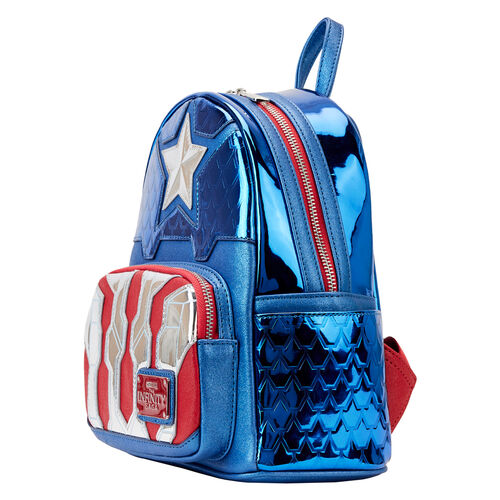 Mochila Loungefly Marvel Captain America metallic backpack 26cm