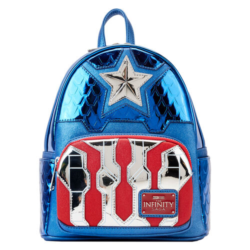 Mochila Loungefly Marvel Captain America metallic backpack 26cm