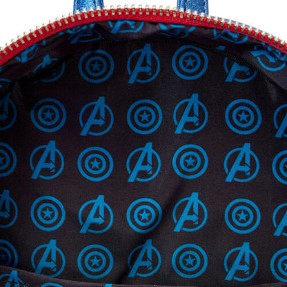 Mochila Loungefly Marvel Captain America metallic backpack 26cm