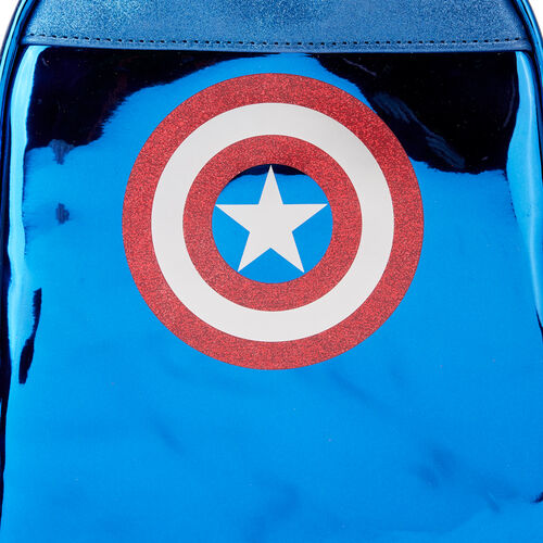 Mochila Loungefly Marvel Captain America metallic backpack 26cm