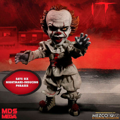 Mezco Toyz Figura IT Pennywise Talking cuddly toy doll 38cm