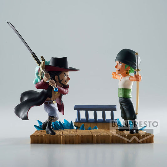 Banpresto Figura Roronoa Zoro VS Dracule Mihawk Log Stories One Piece 7cm