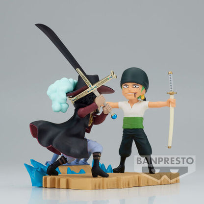 Banpresto Figura Roronoa Zoro VS Dracule Mihawk Log Stories One Piece 7cm